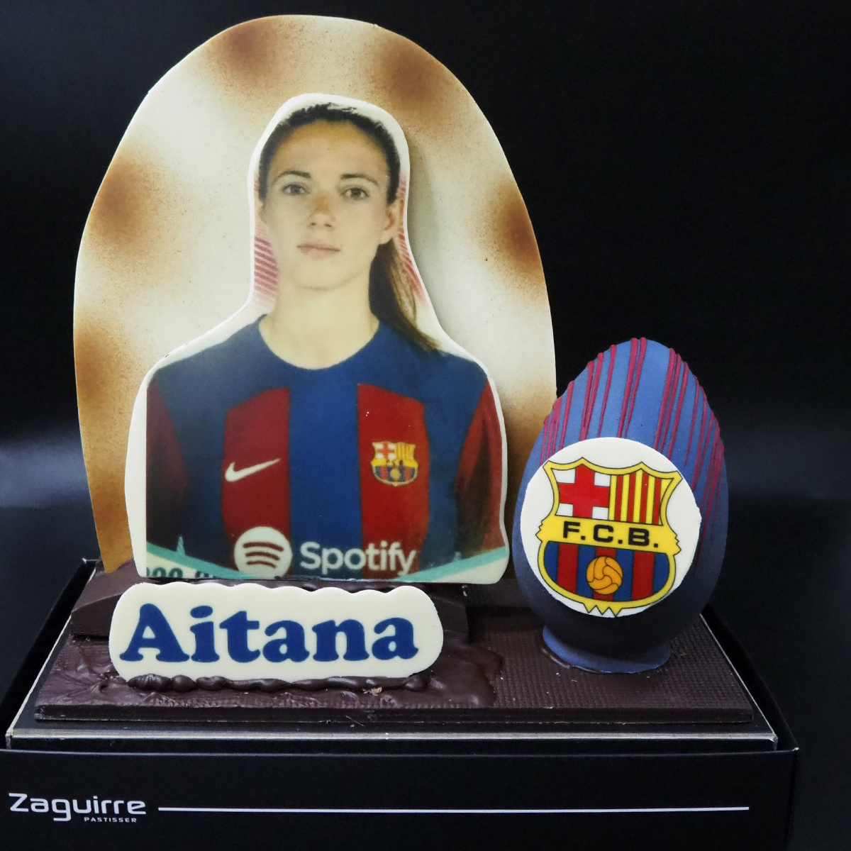 Mona de xocolata de la jugadora del FC Barcelona Aitana